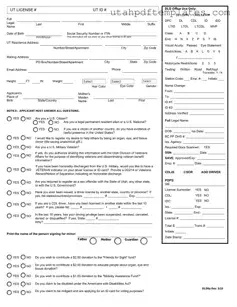 Fill in Your Utah Driver License Application Form