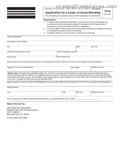 Fill in Your Utah Tc 42 Form