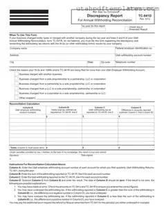 Fill in Your Utah Tc 941D Form