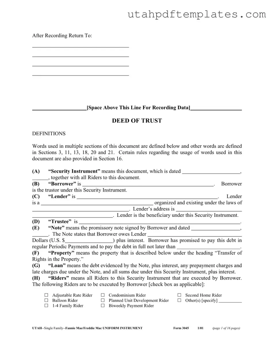 Fill in Your Utah 3045 Form
